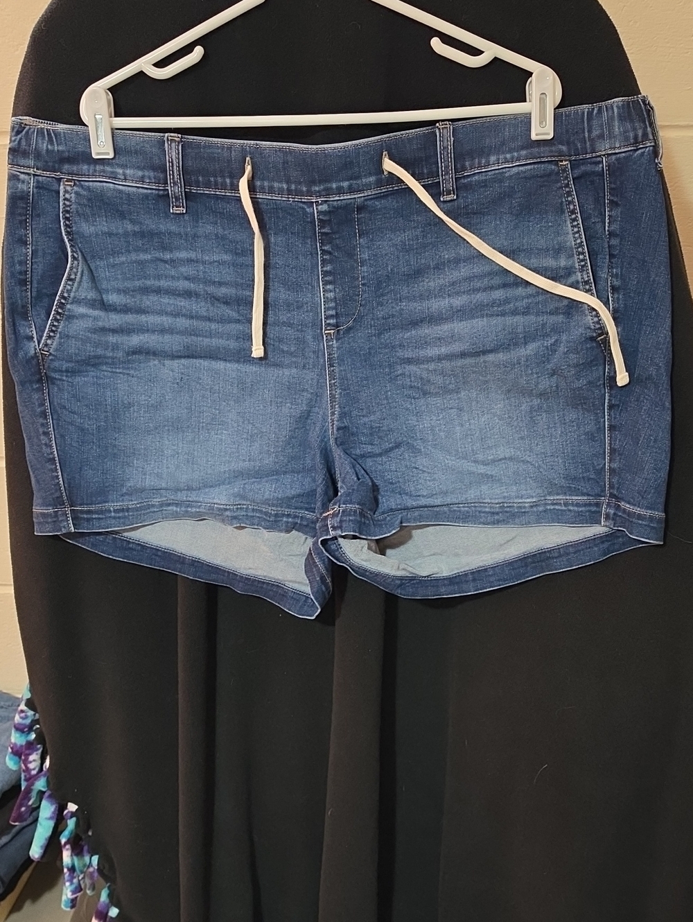 torrid Mid-Blue Denim Drawstring Shorts